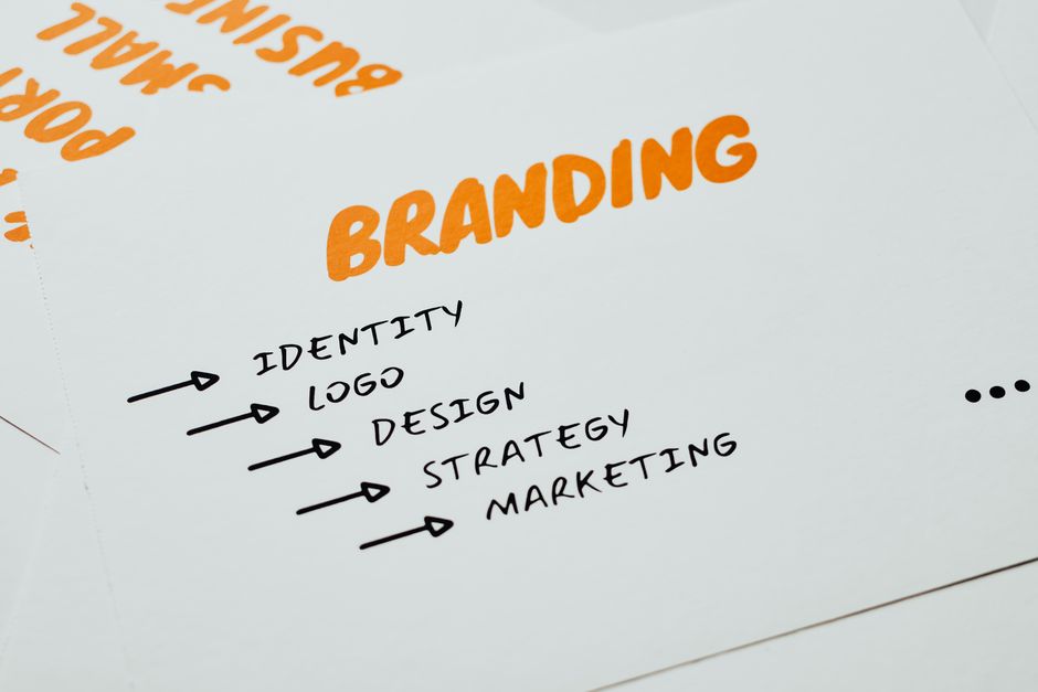 brand colors video text