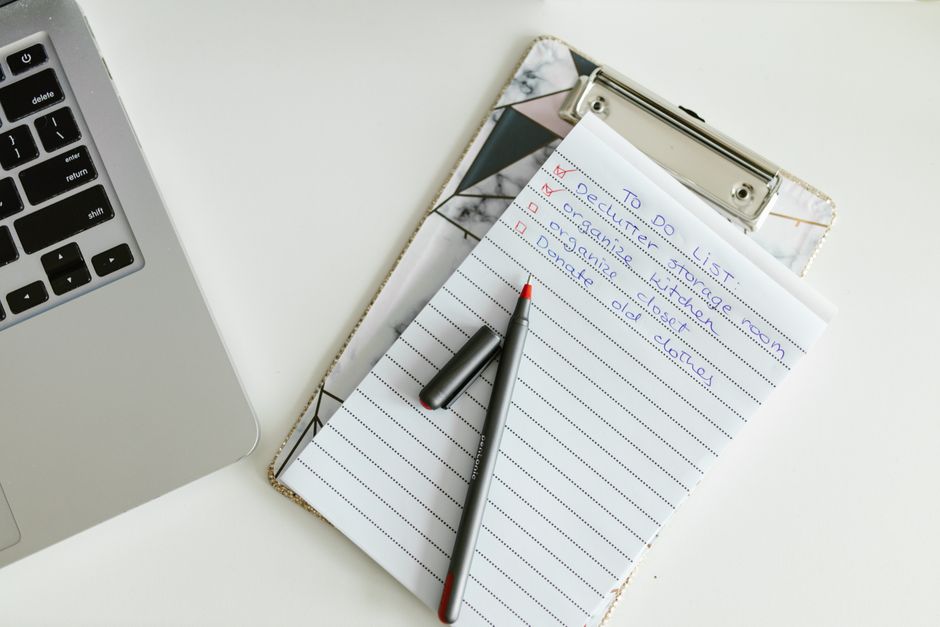 editing checklist desk
